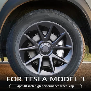 4 Бр. За Tesla, Модел 3 Централна Делото Дискове Пет Джанти Централните Капачки на Капачката на Главината на Капачката на Главината Модификация на Автомобила ABS Шапки и Аксесоари