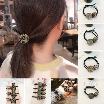 Корейски стил за момичета аксесоари за коса жените превръзка мода коса кръг 1бр жени ръководител на бижута еластична превръзка на главата леопардовая въже