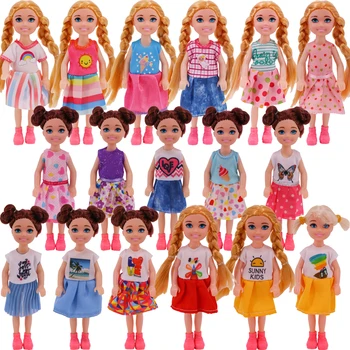 5-инчов стоп-моушън дрехи за момичета, Модерен мини-цельнокроеные поли, Ежедневни облекла, подходяща за 12-13 см, аксесоари за кукли Klley, най-Добрата детска играчка