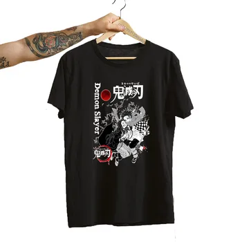 Demon slayer Женска Тениска с японската мангой 2022 Лятна Тениска за Момичета Kawaii Аниме Y2k Графични Тениски Модна Тениска на Лятото Върховете на 90-те години, тениска 1