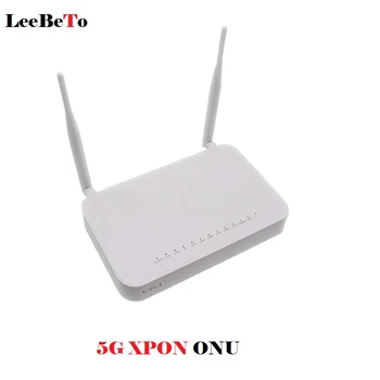 5G XPON ONU 1GE + 3FE + 2USB + TEL WIFI 2,4 G 5G двойна лента ONT без храна Английска версия-Безплатна доставка