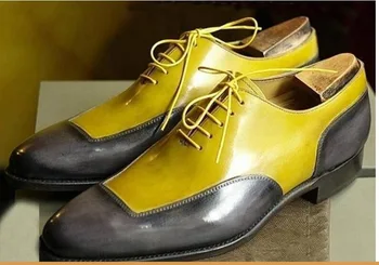 Стилни Мъжки Официални Обувки-Oxfords С Перфорации тип 