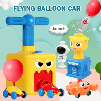 инерционен автомобил с въздушно топка играчки Аеродинамика Образование Научен Експеримент Пъзел Забавни балони на рожден ден развиване на популярни играчки 0