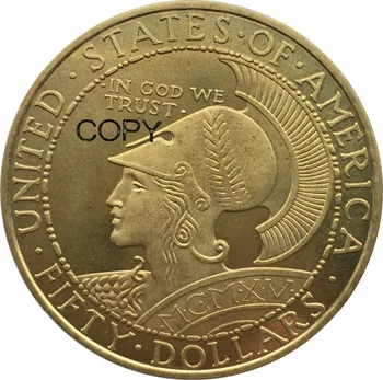 Копирни монети на САЩ, Злато, Месинг 1915 S $ 50 Pan-Pac през Цялата Обикновен Strike