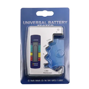 Дигитален Тестер за Батерии с LCD Дисплей C D N AA AAA 9 В 1,5 Бутон Преносим Мобилен Детектор за Проверка на Капацитета на Батерията Инструменти Електрозахранване 4