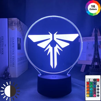 3D Лампа 16 Цвята Смяна на Сензорен екран Сензор Акрилни Светлинен Знак Играта и Последният от Нас 2 Цветни Led нощна светлина за Спални Игри Стая