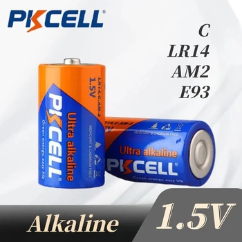 4 БР. PKCELL C, LR14 Батерии AM2 CMN1400 E93 Супер Алкални Батерии от 1,5 за Детектор За Дим Led Светлини Самобръсначката е Безжична