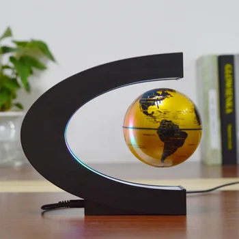 Глобус Креативен Подарък Украси 3-Инчов C-Образна Подвес с Магнитно поле Технология на Окачването на Украса Магнитна Левитация 3D Печат
