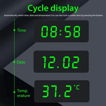 Резервни Части За Автомобилни Часове Температурата Време На Аксесоари За Авто Черна Таблото Часовници Дата На Цифрови Инсталации Подмяна На Слънчеви Батерии
