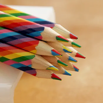 4 бр./опаковане. Kawai 4 Цвята Концентрични Преливащи се цветове Моливи, Цветни Моливи Набор от Художествени Ученически Пособия за Рисуване на Графити