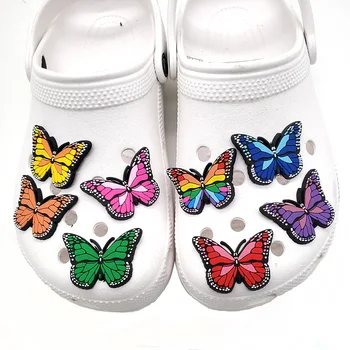 8 Опаковки забавни PVC Пеперуди с Висулки във формата на Крокодил, Украса За Обувки, Красива Ръчно Обтегач, Градински Аксесоари за обувки JIBZ, Коледни подаръци 2