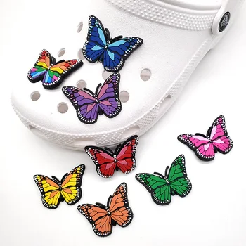 8 Опаковки забавни PVC Пеперуди с Висулки във формата на Крокодил, Украса За Обувки, Красива Ръчно Обтегач, Градински Аксесоари за обувки JIBZ, Коледни подаръци 3