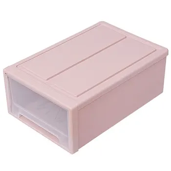 Домакински Пластмасов Прозрачен Штабелируемый Кутия Кутия За Съхранение На Контейнера Органайзер Кошница За Съхранение На Дреболии Чанта За Съхранение На Бельо 5