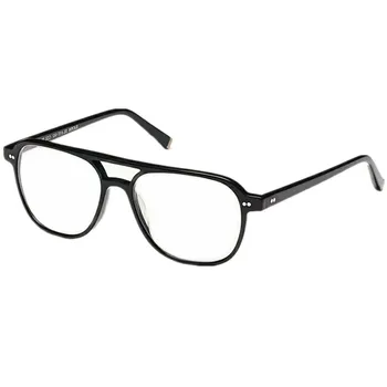 Качествена ретро-Реколта Солнцезащитная Рамки за очила Pilot Bigrim 58-17 с Двоен Мост, Унисекс, Ацетатная Рамки за Очила по Рецепта 1