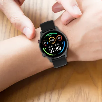 22 мм и Каишка За Часовник Xiaomi Mi Watch Цветен Спортен Силиконов Маншет За Mi Watch Цветен Каишка Заменяеми Колана Аксесоари Correa