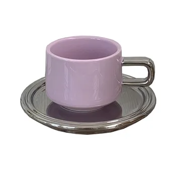 Гъби 9527 Висококачествени Несъвместими Керамични Чаши за Кафе Чаши За лате Нежна Чаша За Следобеден Чай, Чинии В Корейски Стил Чаша От Мъниста 4