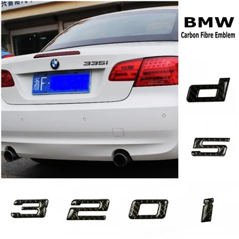 Буквално номер Емблеми от Въглеродни влакна за BMW E46 E90 E92 F30 320 325 330 335 520 525 530 535 220 225
