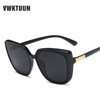 VWKTUUN Квадратни Vintage Слънчеви Очила Дамски Големи Слънчеви очила За Дами На Открито Голяма Дограма Нюанси UV400 Огледални Очила 1