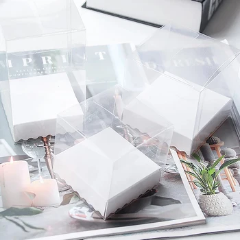 9 Размер на Прозрачна Опаковка Кутия С Основание DIY Занаятите Сватба Парти Свещ За Душата на Дете, Подарък Бутилка Масло Ароматни Штукатурный Калъф