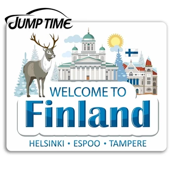 Време на преход за Финландия Винил Хелзинки Пътна Стикер за Лаптоп Багажа Стикер върху Бронята на Колата Водоустойчиви Аксесоари за Автомобили