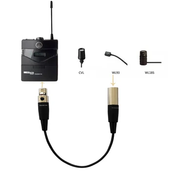 Микрофон Shure TA4F 4-пинов до 3-пинов мини xlr кабел за akg джобен предавател безжична система за микрофон на кабел конвертор адаптер