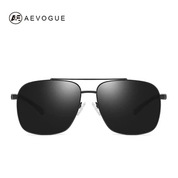 AEVOGUE 2020 Нови Слънчеви Очила Мъжки Пилотните Два Лъча Поляризирани Модни Метални Рамки Квадратни Ретро Унисекс Слънчеви Очила с UV400 AE0775 1