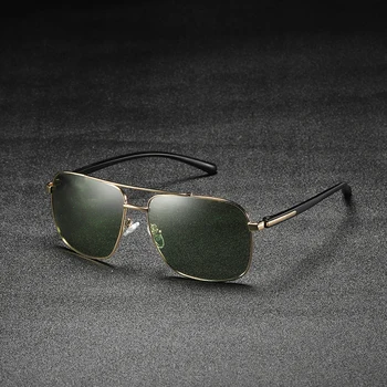AEVOGUE 2020 Нови Слънчеви Очила Мъжки Пилотните Два Лъча Поляризирани Модни Метални Рамки Квадратни Ретро Унисекс Слънчеви Очила с UV400 AE0775 5