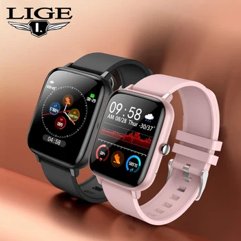 LIGE Смарт Часовници За Жени Bluetooth Smartwatch Тренировка на Дишането Мониторинг на Сърдечната Честота Водоустойчив Цифров Часовник Мъжки Reloj Hombre