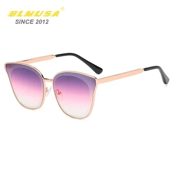 BLMUSA 2021 Нови Модни Слънчеви Очила Дамски Маркови Дизайнерски Очила С Пеперуда Луксозни Потребителски Розови Нюанси За Жени Очила с UV400 3