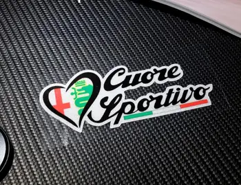 Италия Флаг Във Формата На Сърце Етикети На Мотоциклет Шлем Етикети За Мотокрос Винил Украса За Alfa Romeo
