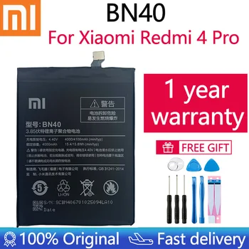 Оригинален Xiaomi Redmi 4 Pro Батерия BN40 4100 mah за Xiaomi Redmi 4 Pro Prime 3G RAM 32G ROM Edition висок Клас Батерия BN40 0