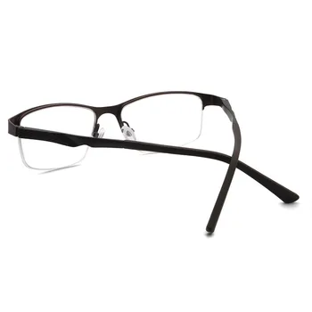 Очила очила Висококачествени Чисти Лещи Изискани полнокадровые метални ультралегкие бизнес мъжки оптични Очила за късогледство 2