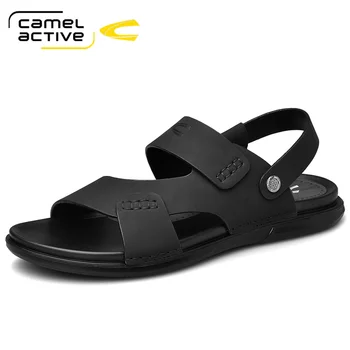 Camel Active 2022 Нови Мъжки Сандали от естествена кожа, Обувки от Дърворезба, Дишащи Обувки в Рибарски стил, Модни летни Мъжки Обувки в стил ретро