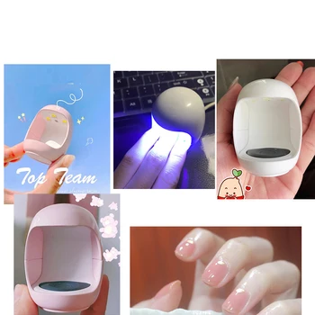 МИНИ-Сушилня за Нокти 3 W USB UV LED Лампа За Дизайн на Ноктите, Инструменти за Маникюр, Розов Дизайн с Формата на Яйце, 30 S, Бързо Съхнене, Отверждающий Светлина за Гел-Лак