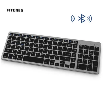 Безжична Bluetooth клавиатура, акумулаторна ультратонкая конструкция, в пълен размер клавиши с цифрова клавиатура за лаптоп, настолен КОМПЮТЪР, таблет.