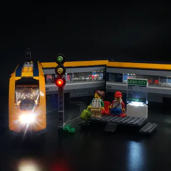 Led комплект с подсветка за пътнически влакове серия 60197 Град, набор от играчки 