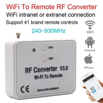 WIFI в Радиочестотни конвертор с дистанционно управление 315 330 868 433 Mhz Универсален WIFI Гаражни врати на Вратата Дистанционно Управление Фиксиран Код