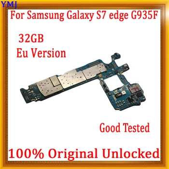 Оригиналната разблокированная дънна платка за Samsung Galaxy S7 edge G935F G935FD G930F G930FD система Android, Версия ЕС дънната Платка
