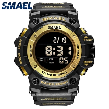 SMAEL led цифров часовник Различни стилове на най-яките спортни електронни часовници с 4 бутона Водоустойчиви часовници за Мъже