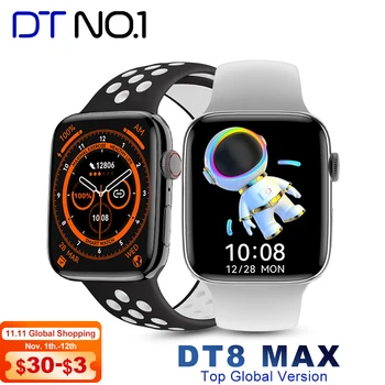 DT8 Max Смарт Часовници 2,0-Инчов HD Екран Оригинал за Мъже Bluetooth Предизвикателство NFC Серия 8 Smartwatch Контрол на Температурата