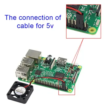 Мини Вентилатор за Охлаждане на Рутера ТВ Скоростна вентилационна (противовакуумна) канална Охладител, Вентилатор на Радиатора Въздух, Изпускателната уредба Охладител 3.3v/5v за Raspberry Pi 4B/3Б +/3Б/2B/Б + 3