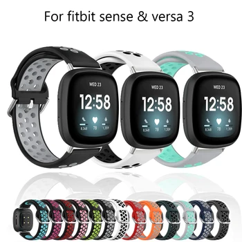 Каишка за смарт часа Fitbit Versa 3, Въжета за смарт часа fitbit sense/versa3, меки силиконови Сменяеми Гривни, аксесоари за ръчни колан