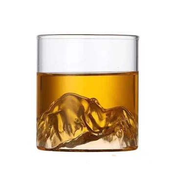 Чаша За Уиски 3D Планински Ледник Стъклена Чаша Старомодна Уиски Рок Чаши Коктейлна Чаша Водка, Чаша Вино, Чаша за Бира на Бара 5
