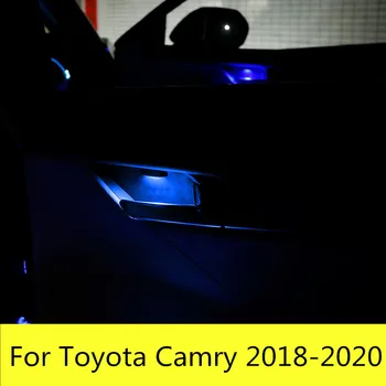 Авто LED Врата Лампа С Купата, Централна Конзола, С Лампа, Интериорен Декоративен Лампа, Син на Леда, За Toyota Camry 2018 2019 2020