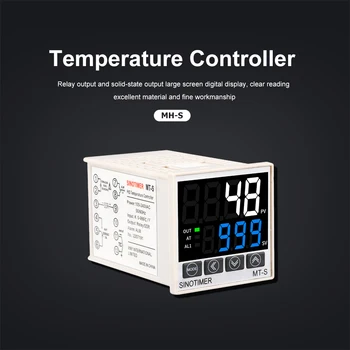 Цифров PID Термостат с LCD Контролер на Температурата AC100-240V Терморегулятор K J E Термопара и Аларма SSR Релета Отопление Охлаждане 2