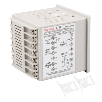 Цифров PID Термостат с LCD Контролер на Температурата AC100-240V Терморегулятор K J E Термопара и Аларма SSR Релета Отопление Охлаждане 5