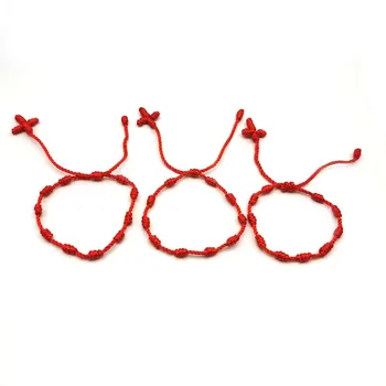 3 бр Червена гривна-подарък от Кръста Прогонва Злото Късмет Приятелство, За Мъже и Жени Любовник