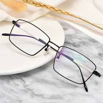 YAMARUILI Бизнес Високо Качество на 100% Чист Титан Квадратни Очила Модерен Прости Оптични Очила По Рецепта на Рамки За Мъже CK1045