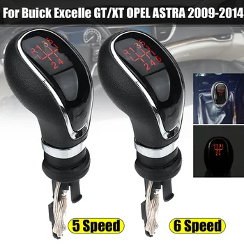 5/6 Бързо Led Автомобили Дръжка на скоростния Изкуствена кожа на Лоста за Превключване на предавките с червена led Подсветка За Buick Excelle GT/XT 2009-2014