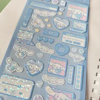 Продажба на едро на Sanrio Goo card лазерна стикер ins Корея тънка светкавица стикер сладко куче Паша украса ръчно изработени сметка на goo плоча материал